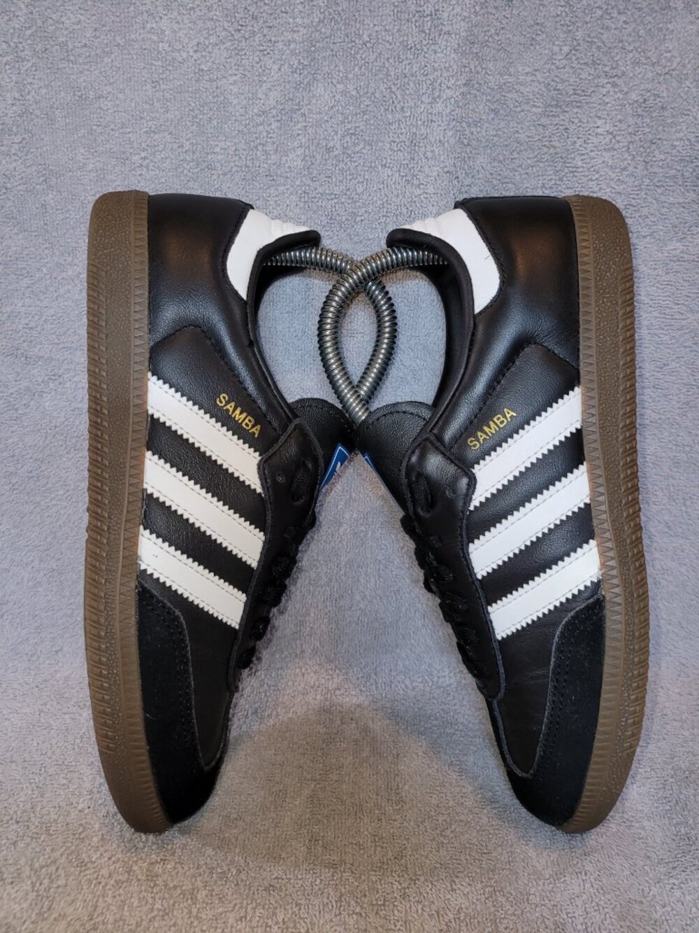 Adidas Samba OG Black Clear Granite Women's Leather Women's Size 6 Shoes IG9031 - Picture 3 of 16